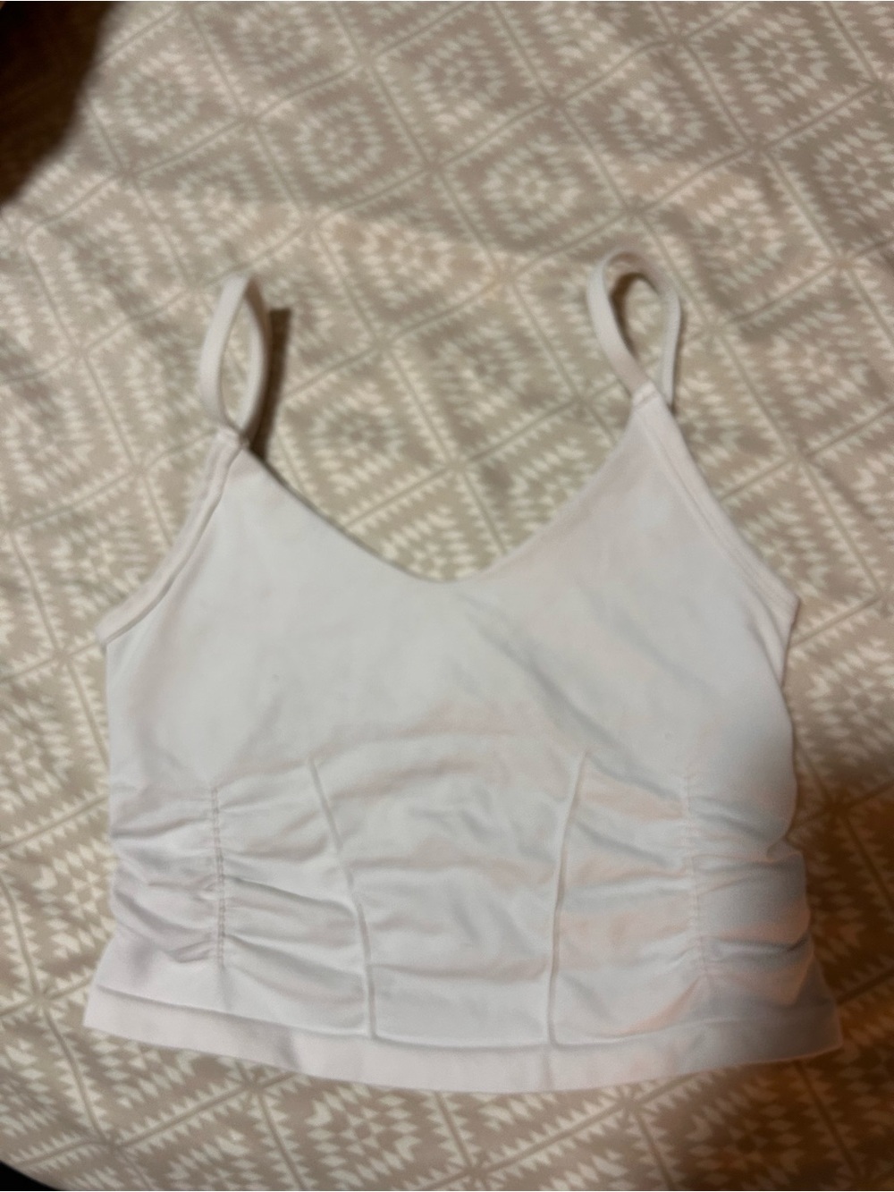 Free People White Cropped Camisole Tank Top